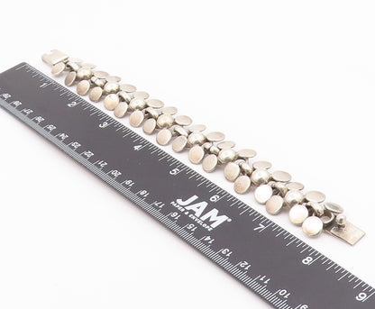 925 Sterling Silver Vintage Bracelet MEXICO Modernist Geometric Link  BT12202