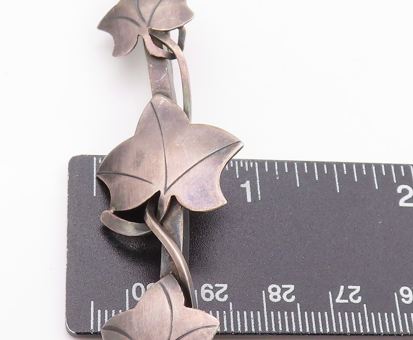 925 Sterling Silver Vintage Brooch LEONORE DOSKOW Connected Ivy Leaves  BP11622