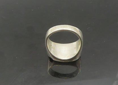 MEXICO 925 Silver  Vintage Inlaid Black Onyx Dome Band Ring Sz 7  RG21740