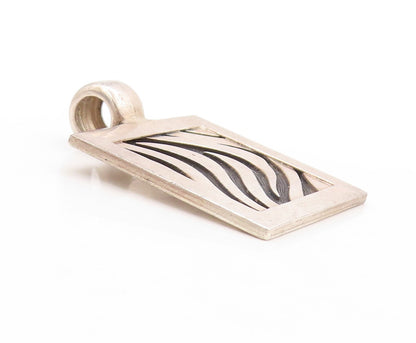 925 Sterling Silver Vintage Pendant Designer Swirly Cutout Frame  PT23832