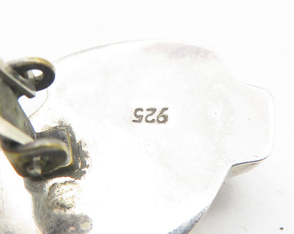 925 Sterling Silver  Vintage Hollow Ribbon Design Non Pierce Earrings  EG5971
