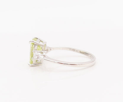925 Sterling Silver Vintage Ring D'JOY Two Tone Square & Inlay CZ  Sz 8  RG28136