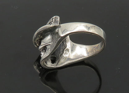 925 Sterling Silver  Vintage Skeleton Head Large Biker Ring Sz 11  RG22670