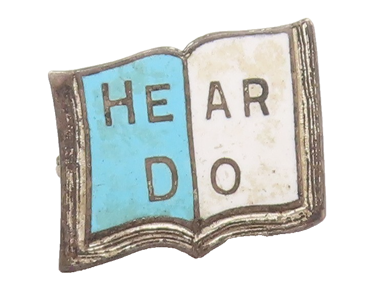 925 Sterling Silver  Vintage Enamel Open Book Motif Brooch Pin  BP8223
