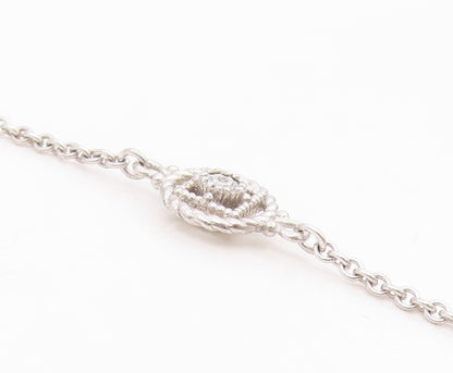 925 Sterling Silver Vintage Bracelet Elegant Floral Intricate Rope Chain BT11686