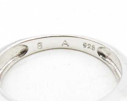 925 Sterling Silver  Cubic Zirconia Solitaire With Accents Ring Sz 8.5 RG12832