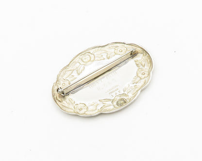 S. KIRK & SON 925 Silver  Vintage F.B.S. Initials Floral Brooch Pin  BP7285