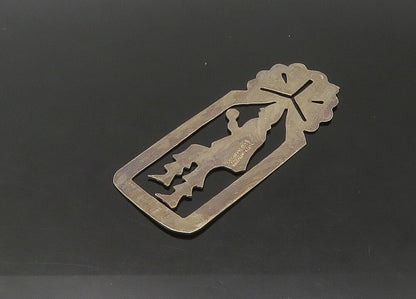 925 Sterling Silver  Vintage Dark Tone Dancing Figure Book Mark  TR3052