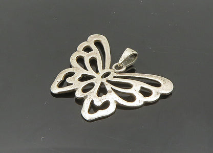 925 Sterling Silver  Vintage Smooth Butterfly Motif Pendant  PT16023