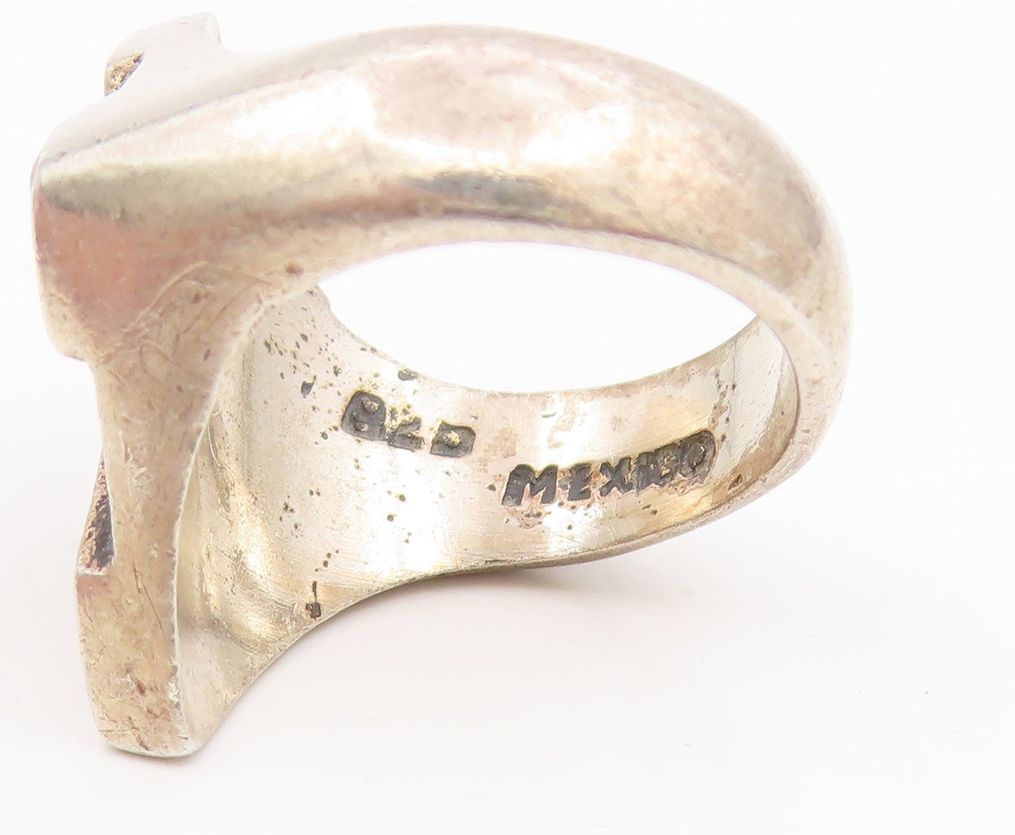 925 Sterling Silver Vintage Ring MEXICO Solid Maltese Cross Band  Sz 6  RG34962