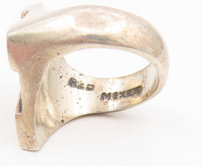 925 Sterling Silver Vintage Ring MEXICO Solid Maltese Cross Band  Sz 6  RG34962