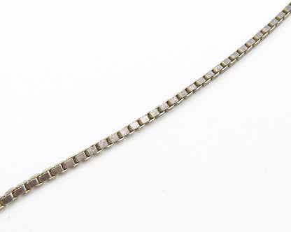 925 Sterling Silver  Vintage Dark Tone Cutout Dolphin Chain Necklace  NE3251