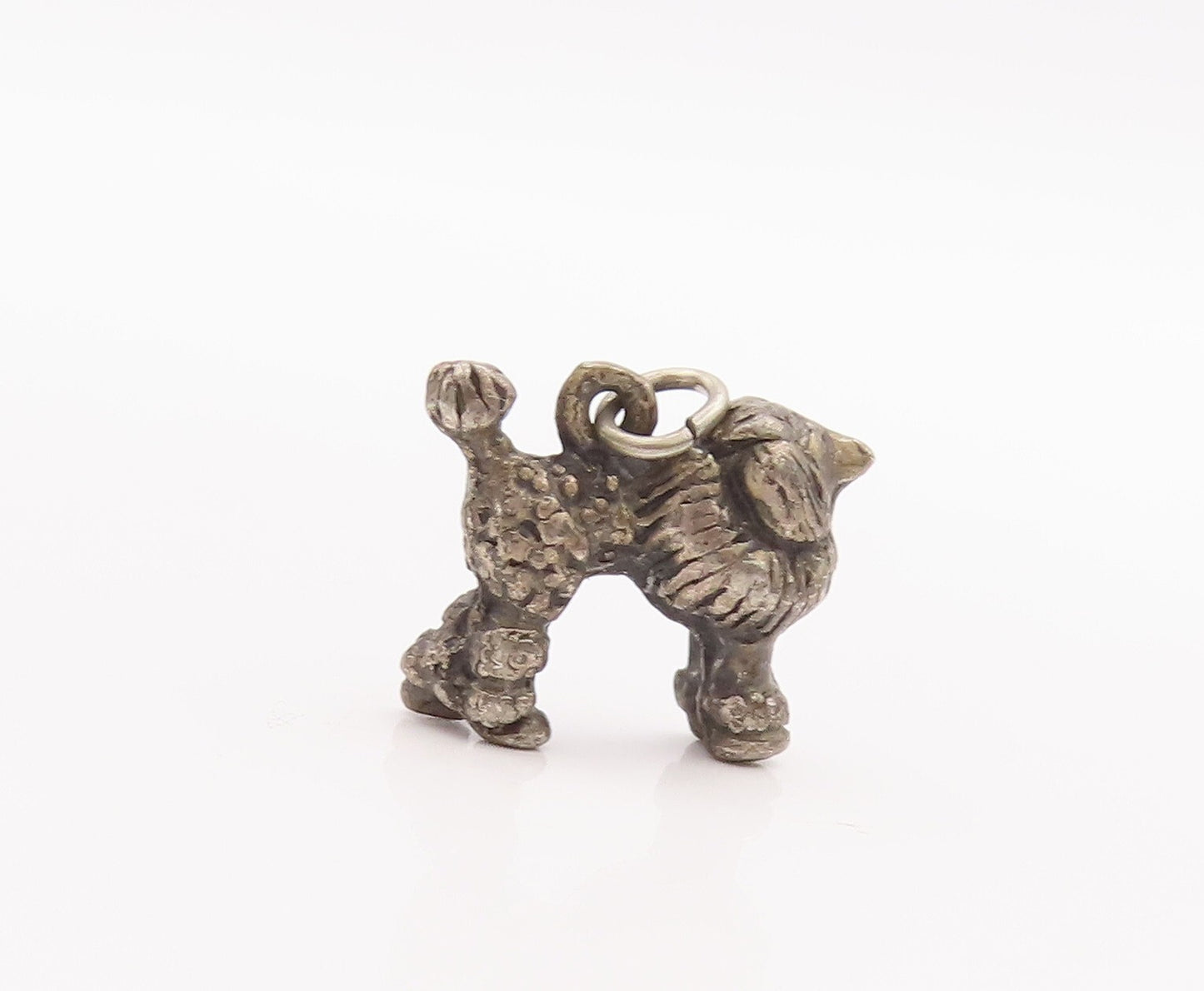 925 Sterling Silver Vintage Pendant Solid Carved 3D Mini Charm Lion  PT23312