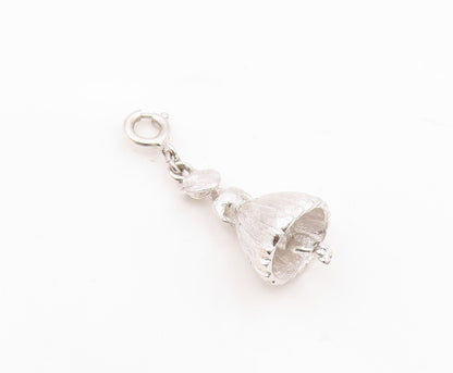 925 Sterling Silver  Vintage Pink Stone Accent Woman In Dress Pendant  PT16932