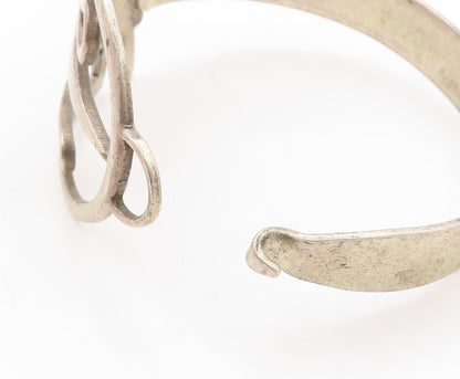 925 Sterling Silver Vintage Bracelet Middle East Egyptian Symbols Bangle BT10919