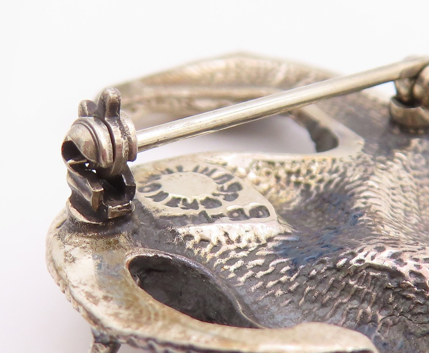 925 Sterling Silver Vintage Brooch Dark Tone Animal Kingdom  BP11746