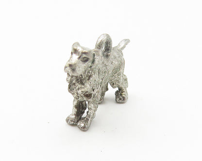 925 Sterling Silver  Vintage Petite Dark Tone Standing Dog Pendant  PT8687