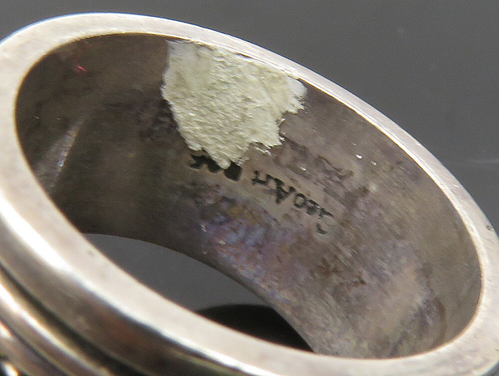 GEOART 925 Sterling Silver  Vintage Wire Swirl Spinner Band Ring Sz 6  RG24395
