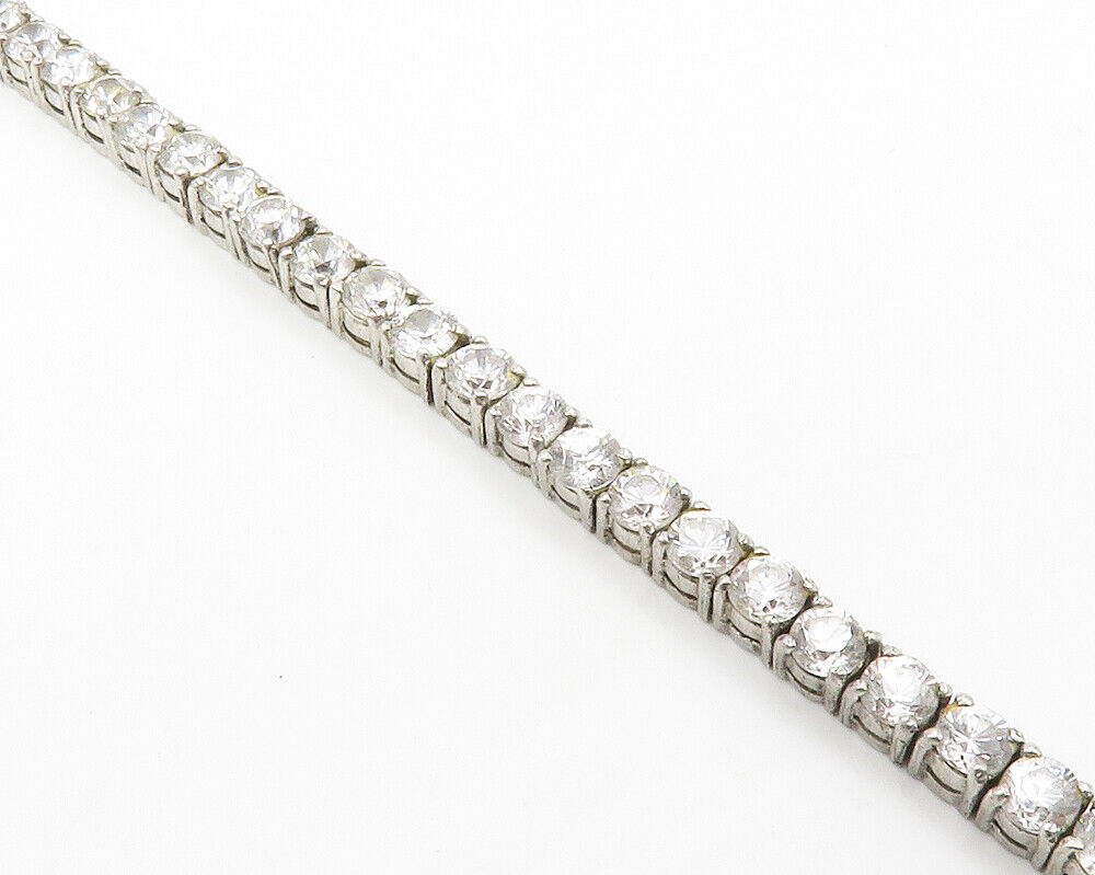 925 Sterling Silver  Round Cut Sparkling Cubic Zirconia Tennis Bracelet BT5234