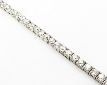 925 Sterling Silver  Round Cut Sparkling Cubic Zirconia Tennis Bracelet BT5234