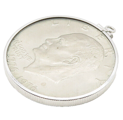 925 Sterling Silver  Vintage United States Dollar Coin Medal Pendant  PT14351