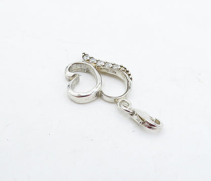 925 Sterling Silver  Vintage Petite Topaz Open Butterfly Motif Pendant  PT3860
