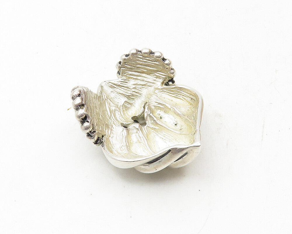 ESPO 925 Sterling Silver  Vintage Shiny Smooth Fluted Design Pendant  PT7654