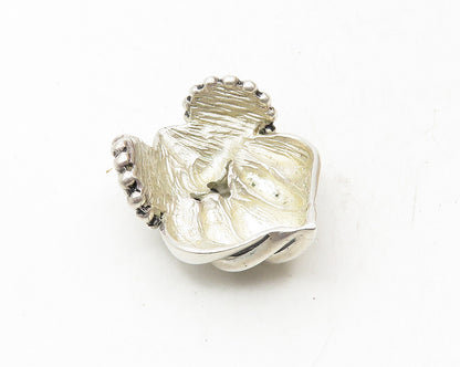 ESPO 925 Sterling Silver  Vintage Shiny Smooth Fluted Design Pendant  PT7654