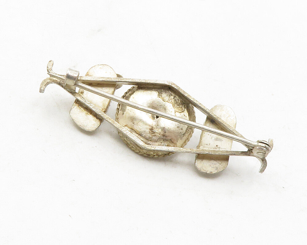 925 Sterling Silver  Vintage Antique Sombrero Hat & Sandals Brooch Pin  BP4535