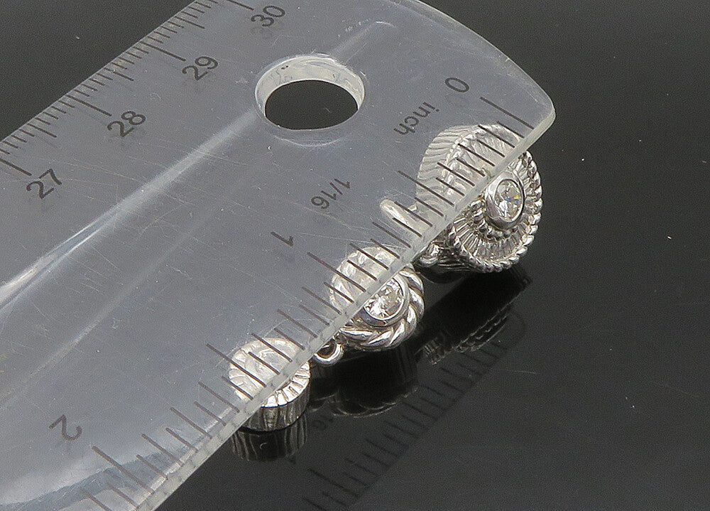 JUDITH RIPKA 925 Silver Vintage Cubic Zirconia Lot Single Earrings  EG11324