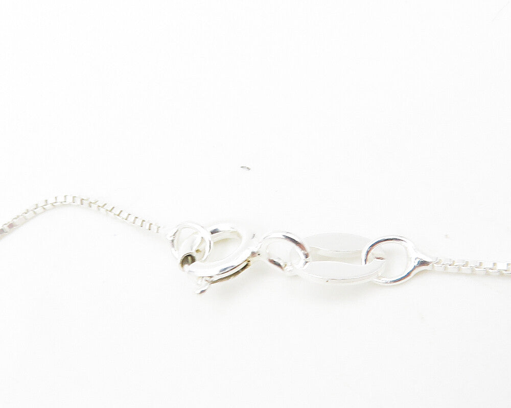 925 Sterling Silver  Genuine Diamonds Open Love Heart Chain Necklace  NE1930