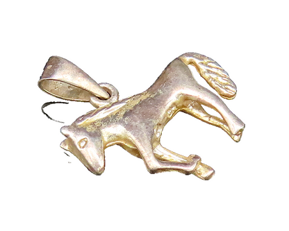 925 Sterling Silver Vintage Minimalist Donkey Burro Charm Pendant PT21630