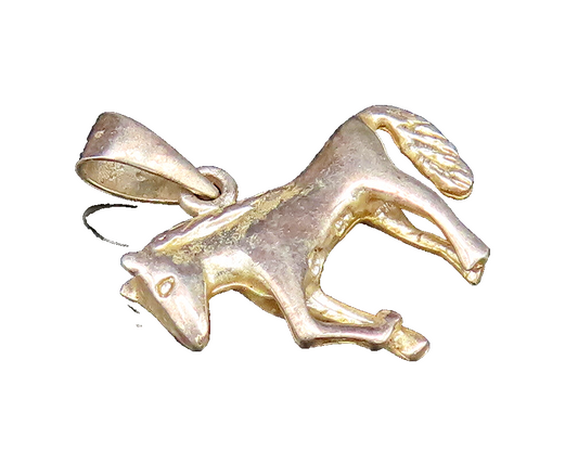 925 Sterling Silver Vintage Minimalist Donkey Burro Charm Pendant PT21630