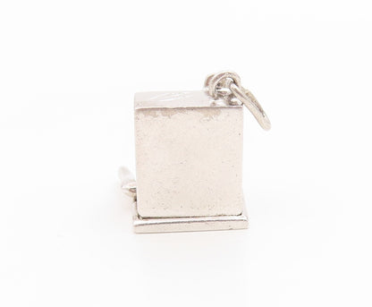 925 Sterling Silver Vintage Pendant Slot Machine With Fruit Details  PT26154
