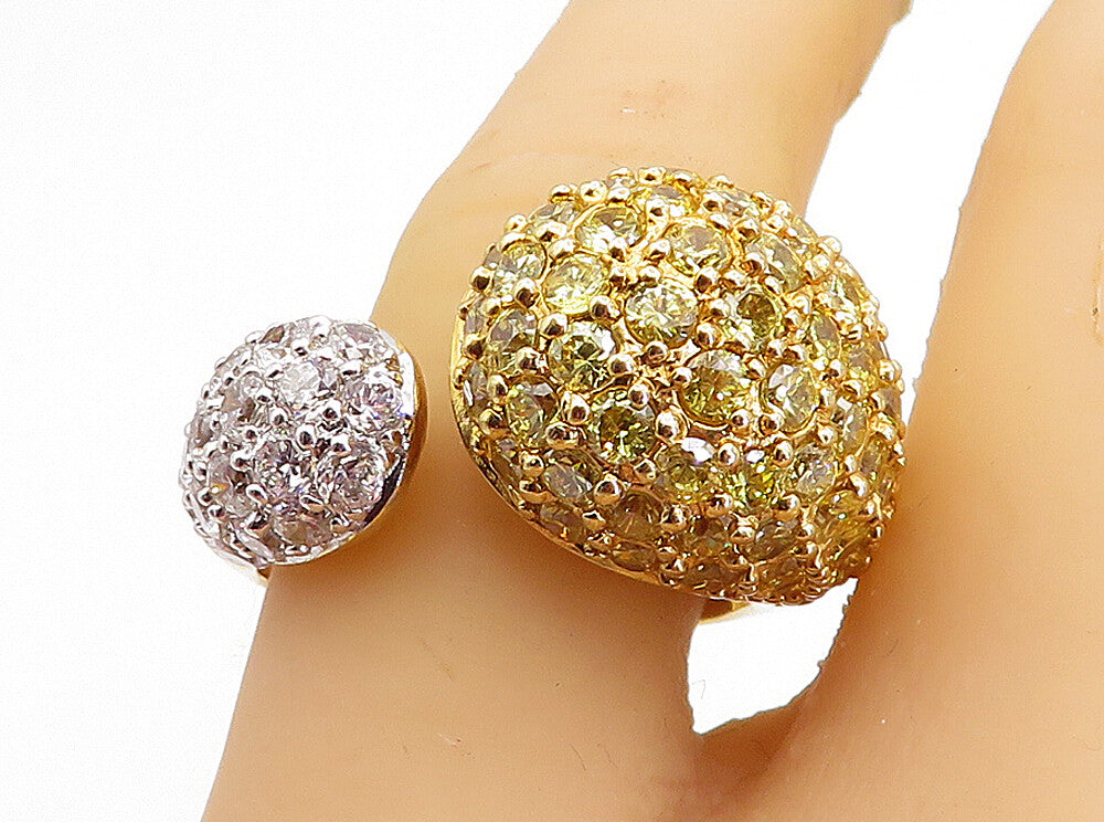 925 Sterling Silver  Cubic Zirconia & Peridot Stars Band Ring Sz 9.5  RG5251