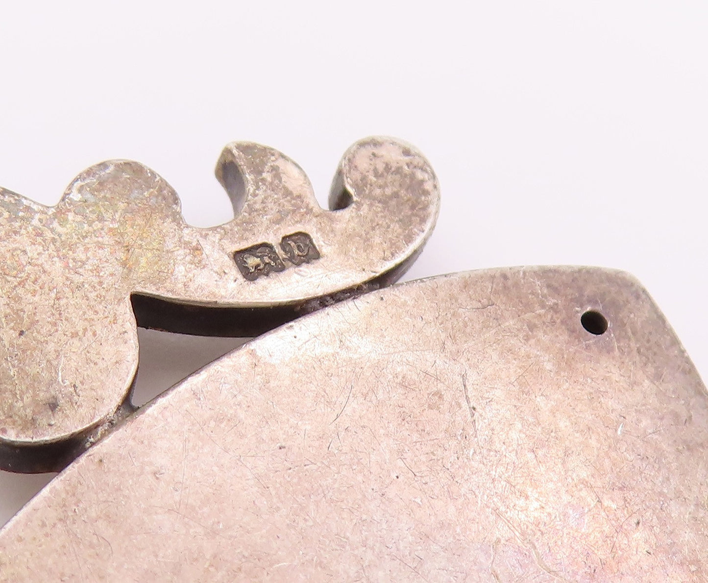 925 Sterling Silver Vintage Pendant MANTON & MOLE Crowned Shield Crest  PT26385