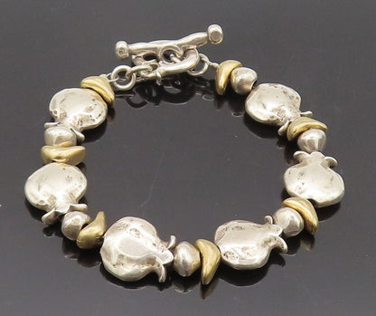 DANON 925 Sterling Silver  Vintage Bag & Pebbles Connect Bracelet BT9876