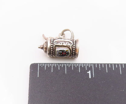 EUROPEAN 925 Silver  Vintage Petite German Style Beer Mug Pendant  PT19351