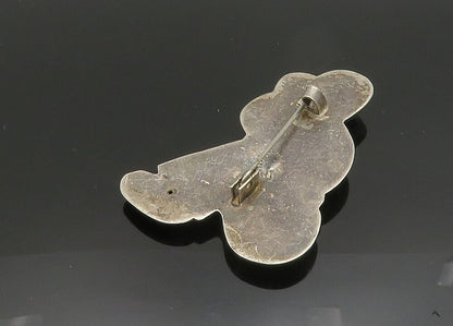 MEXICO 925 Sterling Silver  Vintage Antique Sitting Man Brooch Pin  BP7892
