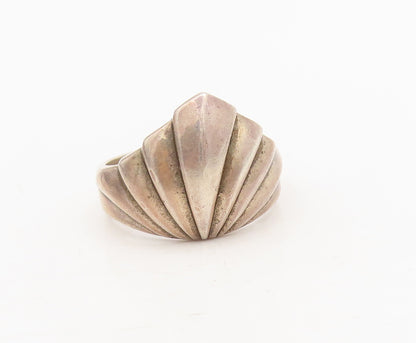 KABANA 925 Sterling Silver  Vintage Minimalist Fan Shape Ring Sz 6.5  RG27063