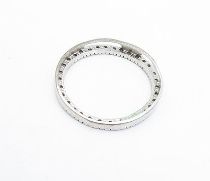 925 Sterling Silver  Vintage Shiny Topaz Open Circle Slide Pendant  PT5188