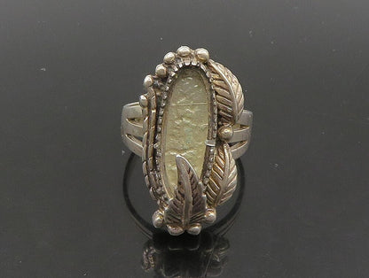 CAROL FELLEY 925 Silver  Vintage Floral Motif Cocktail Ring Sz 10  RG23808