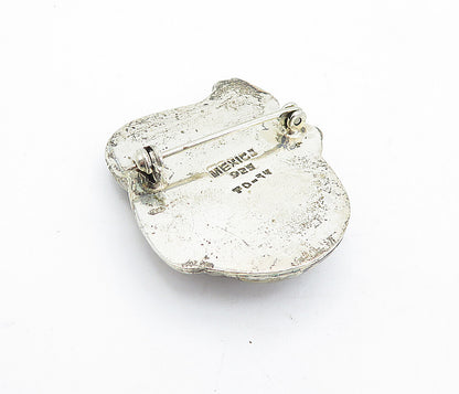 MEXICO 925 Sterling Silver  Vintage Cat On Ball On Yarn Brooch Pin  BP1834