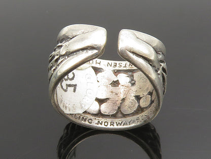 BERNTSEN HUGHES NORWAY 925 Silver  Vintage Modernist Band Ring Sz 5.5  RG24664