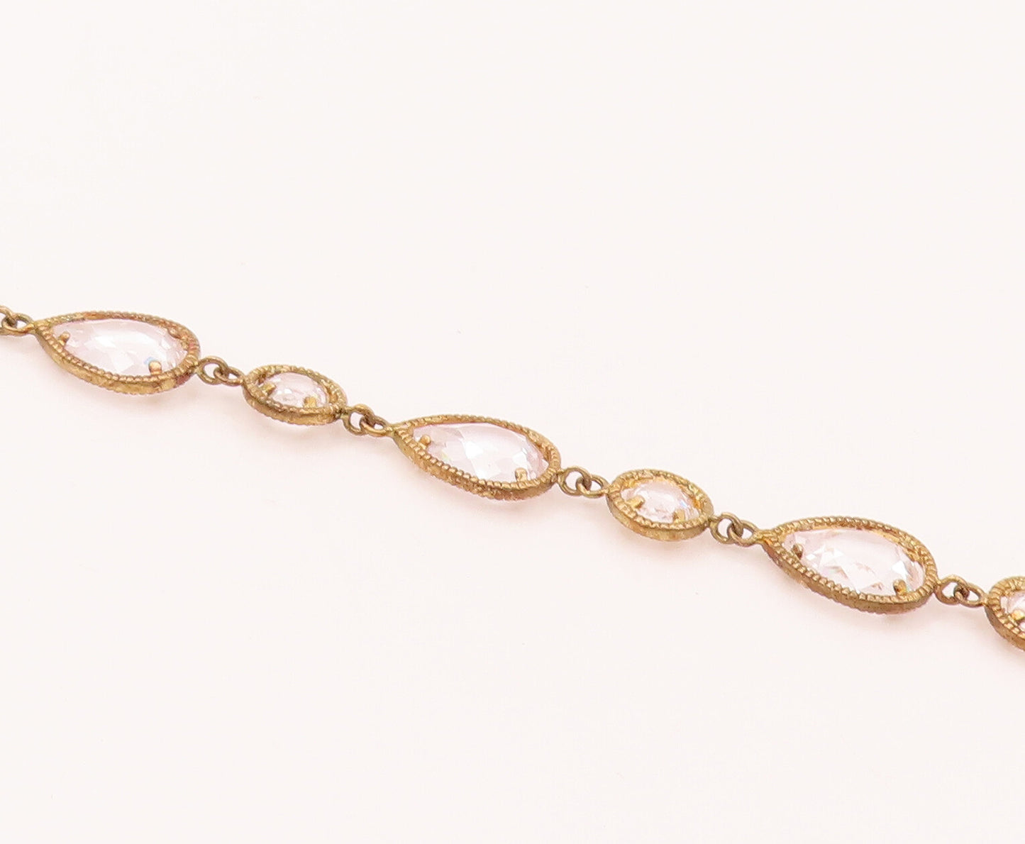 925 Silver  Vintage Round & Waterdrop Halo Twisted Rope CZ Bracelet  BT9934