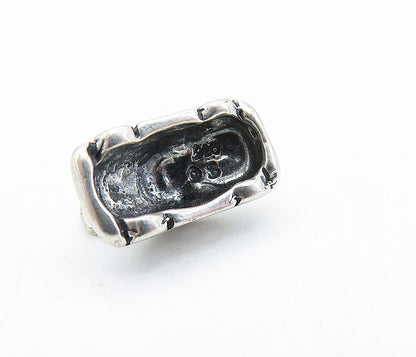 925 Sterling Silver  Vintage Petite Shiny Buggy Car Motif Drop Pendant  PT4257