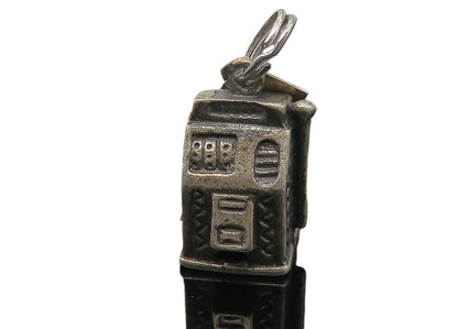 POST BELL TRADING 925 Silver  Vintage Oxidized Slot Machine Pendant  PT8871