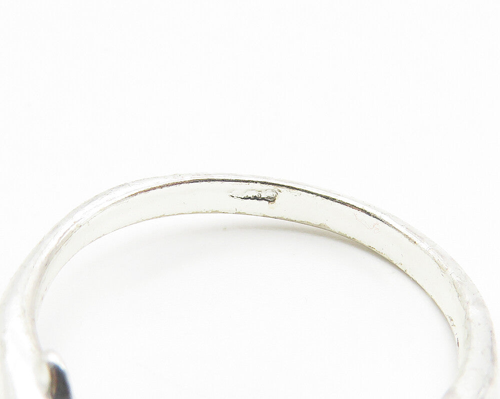 925 Sterling Silver  Shiny Petite Dolphins Bypass Band Ring Sz 7  RG10605