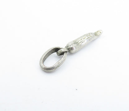 925 Sterling Silver  Vintage Petite Dark Tone Chili Pepper Drop Pendant PT4710