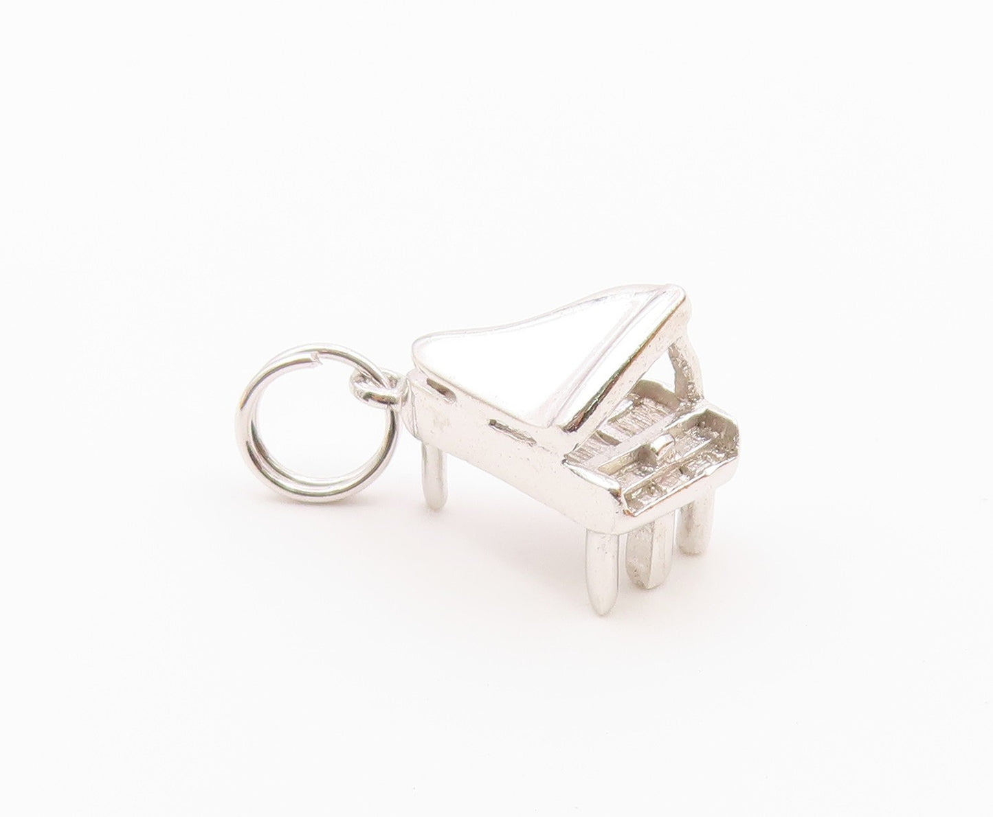 925 Sterling Silver  Vintage Shiny Grand Piano Musician Motif Pendant  PT18819